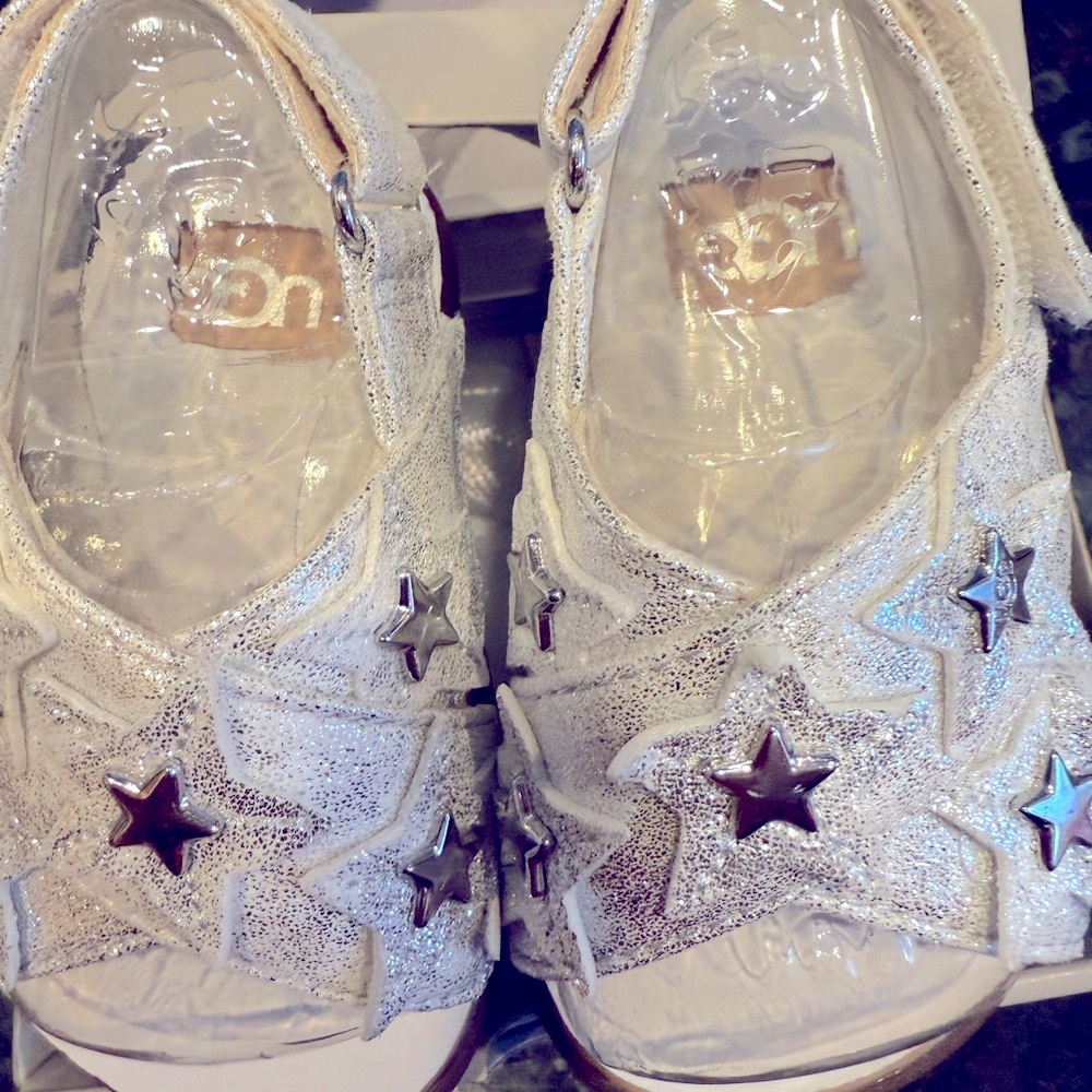 UGG Baby Girl Silver Star Sandals NIB